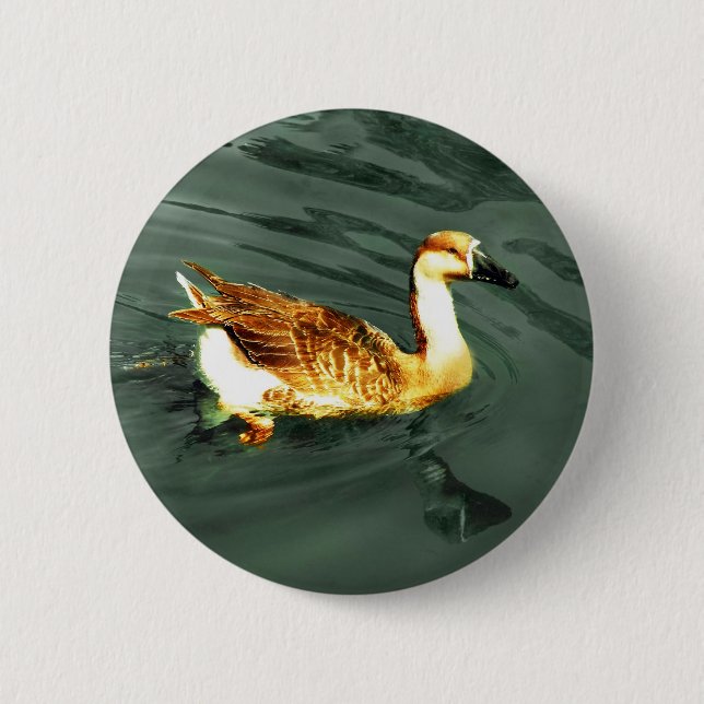 Duck 6 Cm Round Badge (Front)