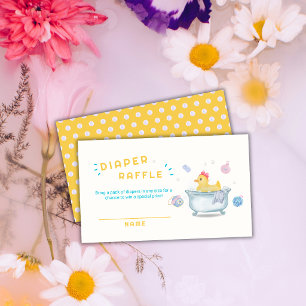 Duck A Dub Dub Bathtub Diaper Raffle Baby Shower Enclosure Card