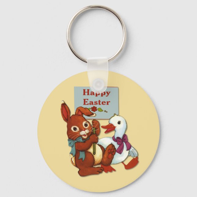 Duck and Bunny Easter Key Ring (Front)