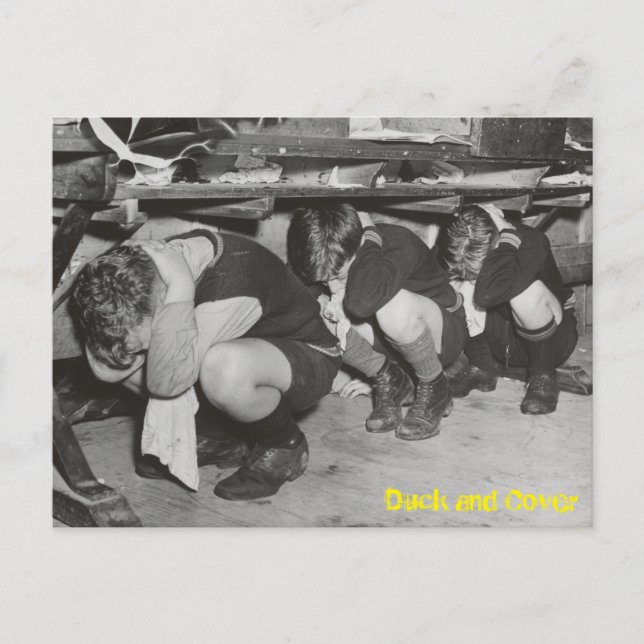 Duck and Cover Postcard (Front)
