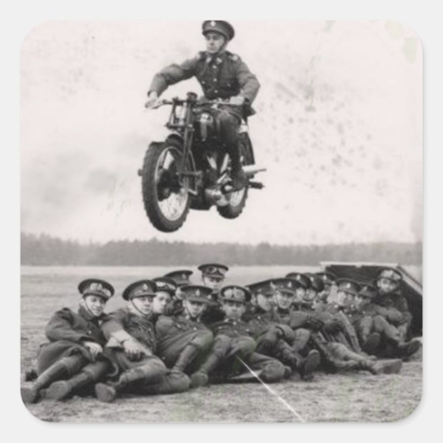 DUCK AND COVER TRAINING. SQUARE STICKER (Front)