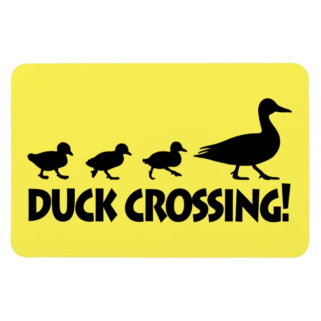 Duck and Ducklings: Duck Crossing Magnet (Horizontal)