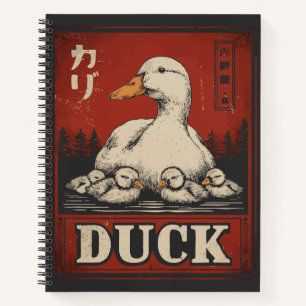 Duck and Ducklings Poster – Cute Mother and Baby Notebook