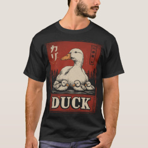 Duck and Ducklings Poster – Cute Mother and Baby T-Shirt