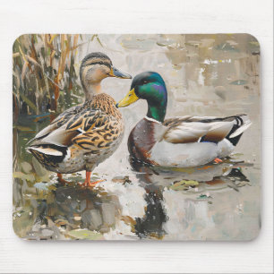 Duck and Mallard Wildlife Painting Mouse Pad