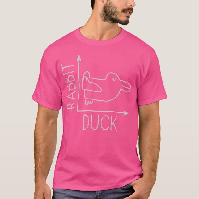 Duck And Rabbit Illusion Funny Nerdy Science T-Shirt (Front)