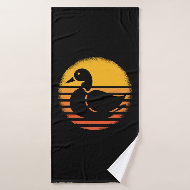 Duck Animal Retro Bath Towel (Bath Towel)