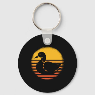 Duck Animal Retro Key Ring