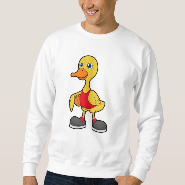 Duck as Basketball player with Basketball Sweatshirt (Front)