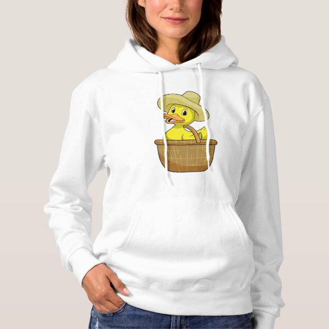 Duck as Farmer with Basket Hoodie (Front)