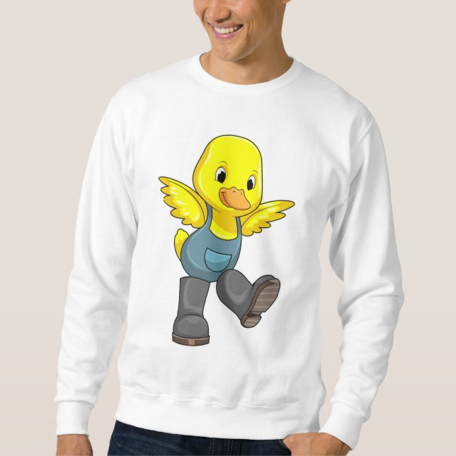 Duck as Farmer with Boots Sweatshirt (Front)