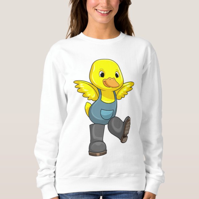 Duck as Farmer with Boots Sweatshirt (Front)