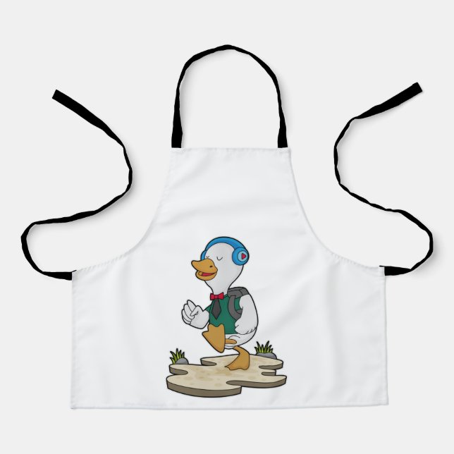 Duck as Hiker with Backpack Apron (Front)