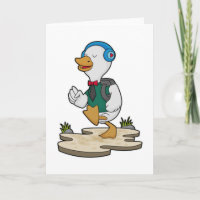 Duck as Hiker with Backpack