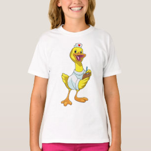 Duck as Nurse with Heart T-Shirt