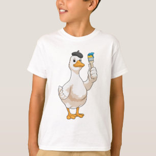 Duck as Painter with Paint brush T-Shirt