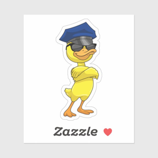 Duck as Police officer with Police cap (Sheet)