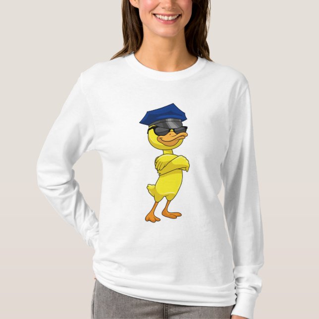 Duck as Police officer with Police cap T-Shirt (Front)