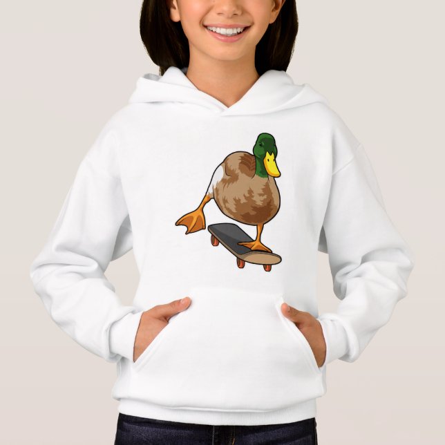 Duck as Skater with Skateboard (Front)