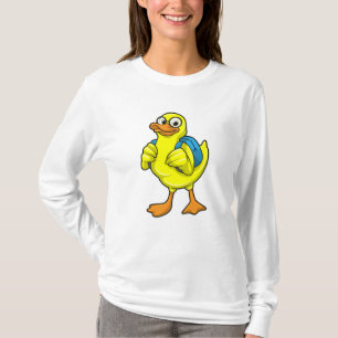 Duck as Student with Backpack T-Shirt