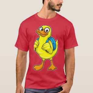 Duck as Student with Backpack T-Shirt