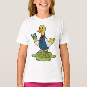 Duck as Teacher with Book T-Shirt