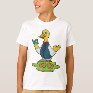 Duck as Teacher with Book T-Shirt