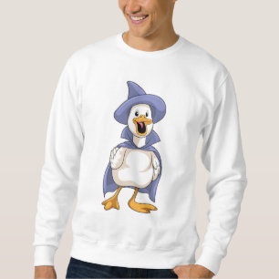 Duck as Witch with Hat Sweatshirt