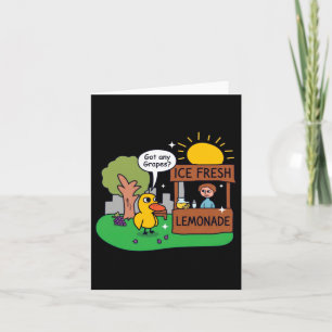 Duck Asks For Grapes Lemonade Stand Card