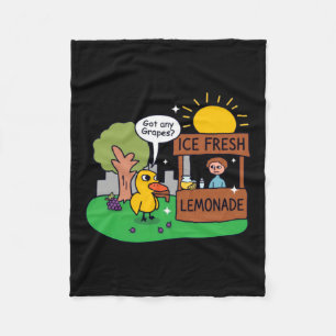 Duck Asks For Grapes Lemonade Stand Fleece Blanket