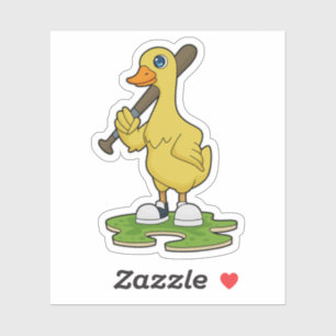 Duck at Baseball with Baseball bat