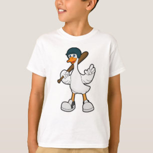 Duck at Baseball with Baseball racket & Helmet T-Shirt