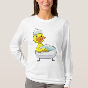 Duck at Bathing with Bathtub & Foam T-Shirt