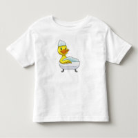 Duck at Bathing with Bathtub & Foam