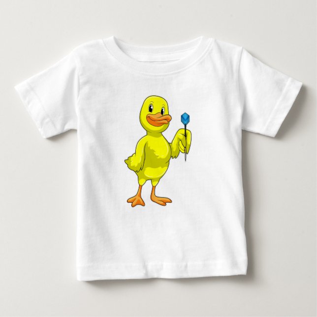 Duck at Darts with Dart Baby T-Shirt (Front)