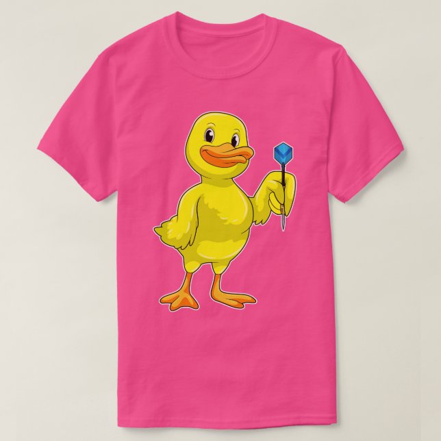Duck At Darts With Dart  T-Shirt (Design Front)