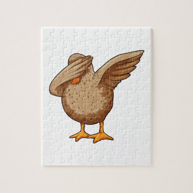 Duck at Hip Hop Dance Dab Jigsaw Puzzle (Vertical)