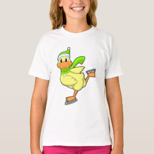 Duck at Ice skating with Ice skates T-Shirt