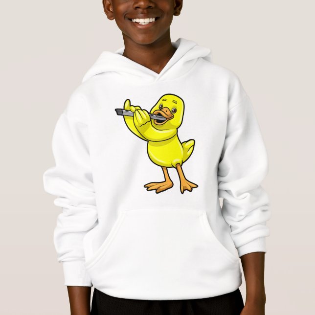 Duck at Music with Flute (Front)