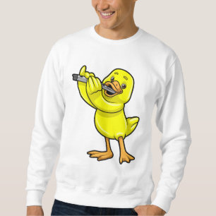 Duck at Music with Flute Sweatshirt