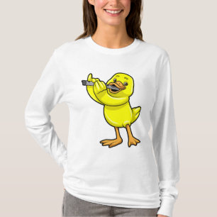 Duck at Music with Flute T-Shirt