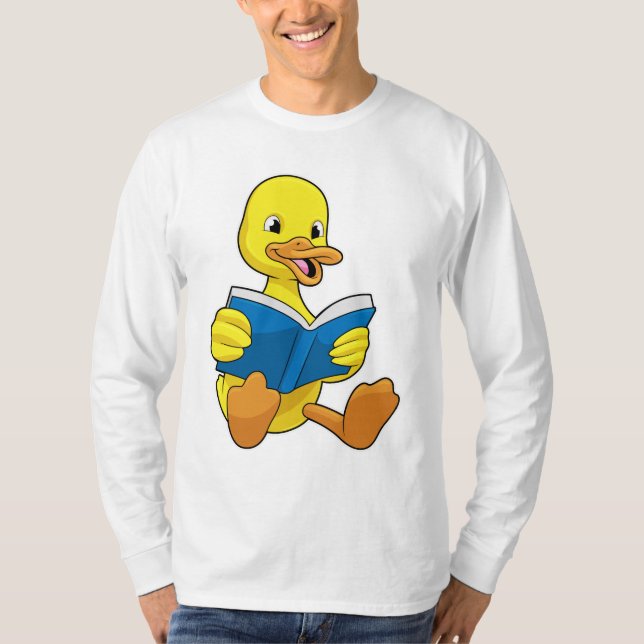 Duck at Reading with Book T-Shirt (Front)