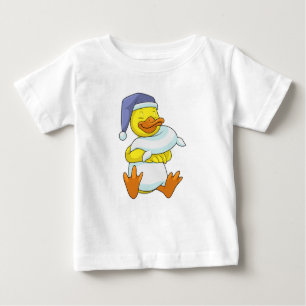 Duck at Sleeping with Nightcap Baby T-Shirt