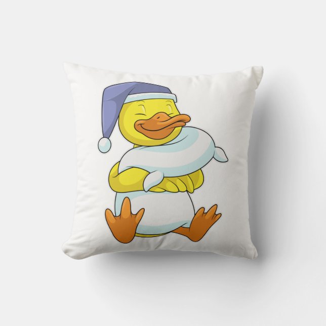 Duck at Sleeping with Nightcap Cushion (Front)
