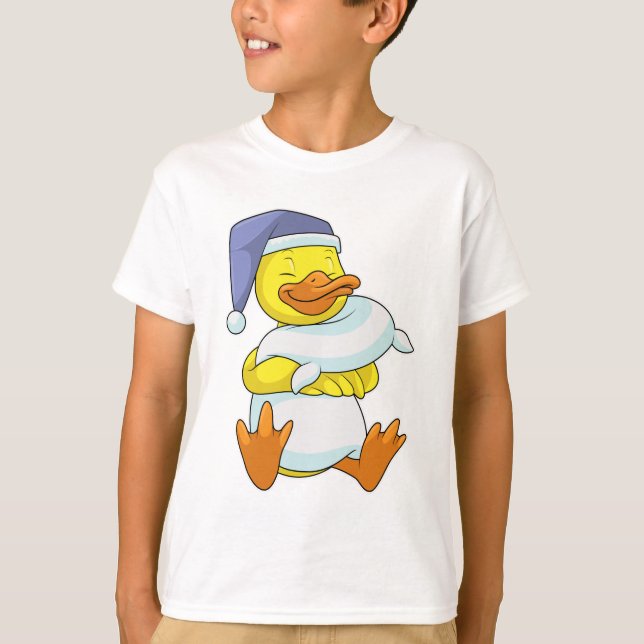Duck at Sleeping with Nightcap T-Shirt (Front)