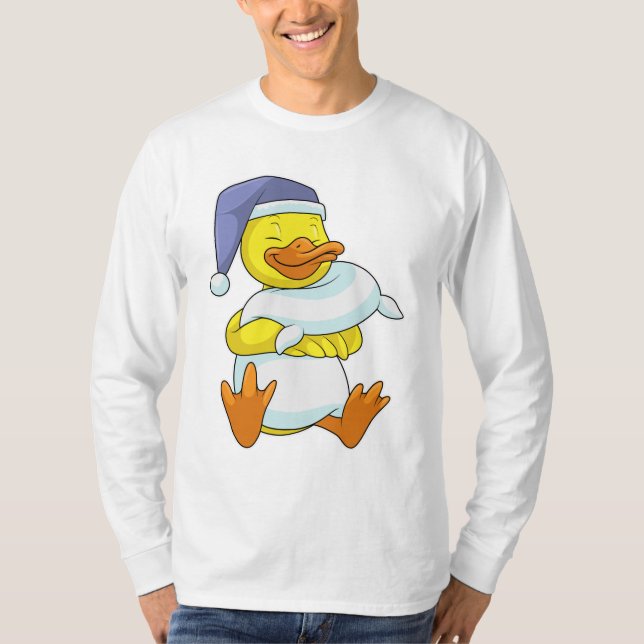 Duck at Sleeping with Nightcap T-Shirt (Front)
