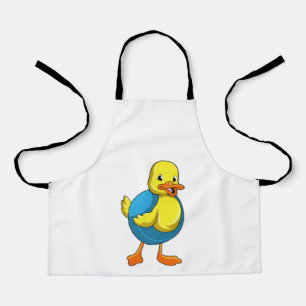 Duck at Swimming with Swim ring Apron