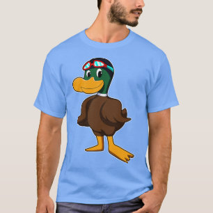 Duck at Swimming with Swimming goggles 2 T-Shirt