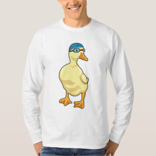 Duck at Swimming with Swimming goggles T-Shirt