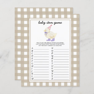 Duck baby shower Baby Item Game